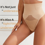 Hollow Thin High Waist Shapewear Tummy Shaping Thong