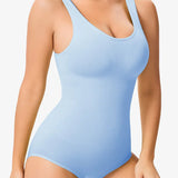 Women's Seamless Round Neck Tummy Control Briefs Bodysuit