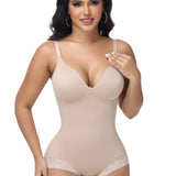 Sorelyne® Lace Trimmed Built In Bra Tummy Tuck Shapewear Bodysuit