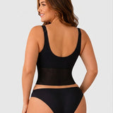 Lace Trim Front Hook-and-Eye Bustier Shaper Tank Top with Waist Control