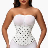 Polka Dot Lace-Up Back Hourglass Waist Corset