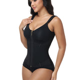 Double Compression Wide Adjustable Strap Waist Trainer Zipper Shaping Vest