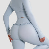 Ballet Ruffled Long Sleeve Sports Top