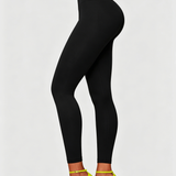 High Waist Ribbed Waistband Seamless Butt Lifting Yoga Leggings