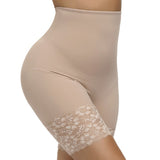 Lace Trimmed High Waist Tummy Control Butt Lift Shaping Shorts