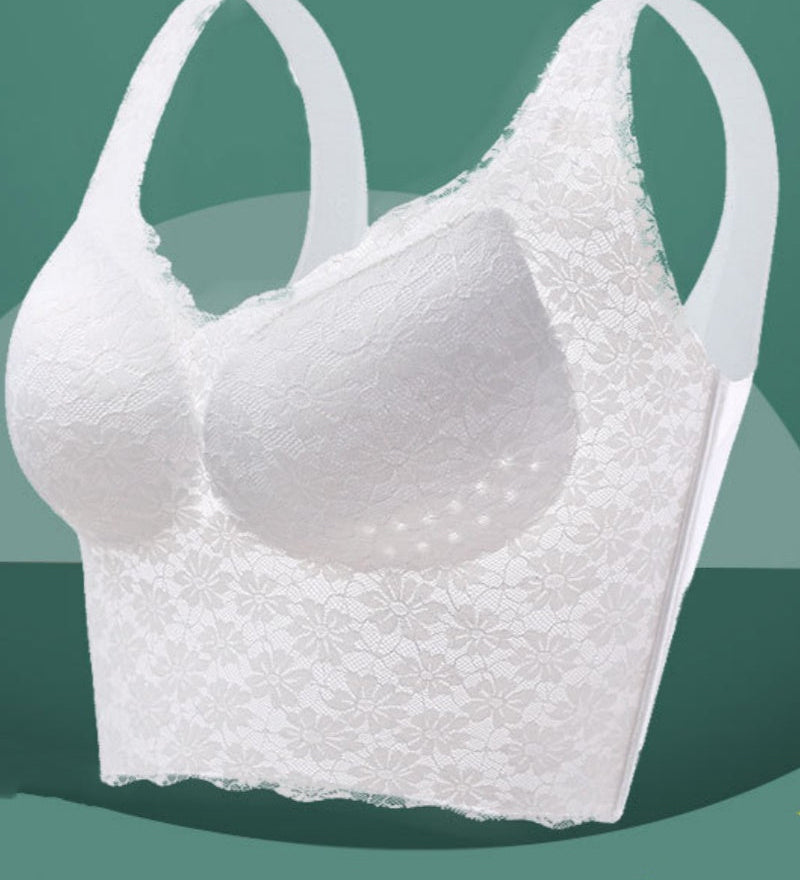 Plus Size Breathable Tank Top Push up Bra Side Smoothing