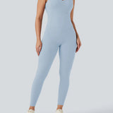 UltraSculpt™ V Neck Tummy Control Butt Lifting Workout Jumpsuit with Pockets