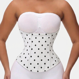 Polka Dot Lace-Up Back Hourglass Waist Corset