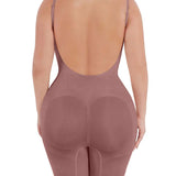 Seamless Backless Mid Length Tummy Control Shapewear Bodysuit