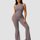 Sleeveless Butt Lifting Flare Jumpsuit