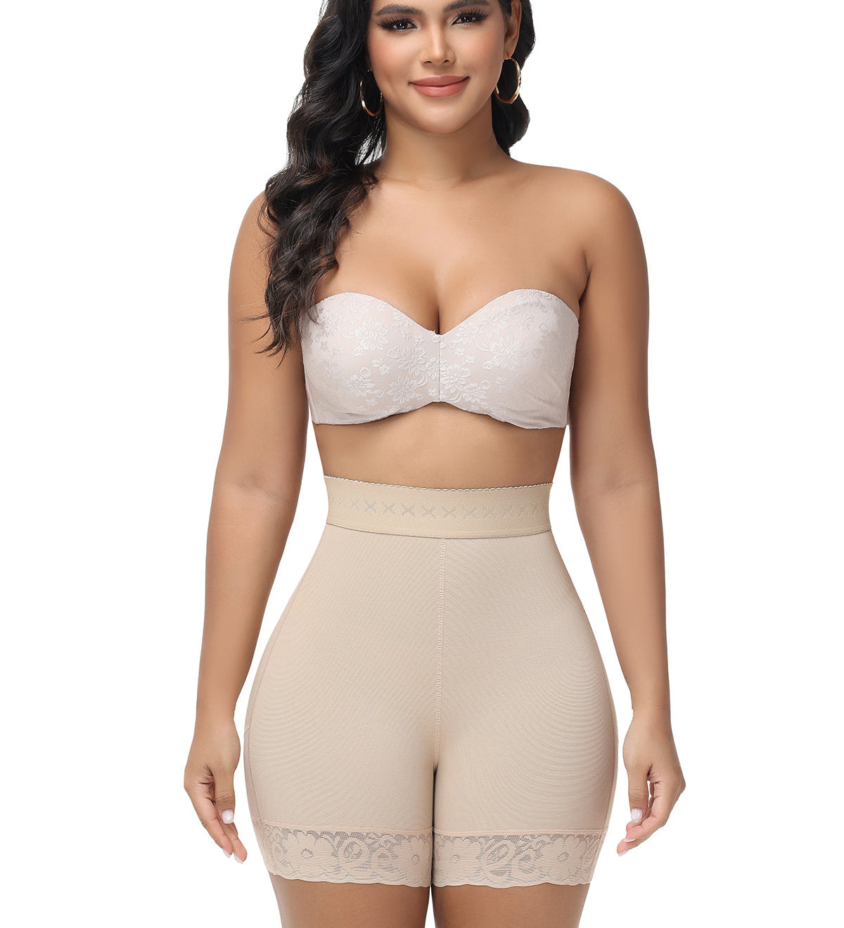 Sorelyne® Lace Trim High Waist Butt Lift Shaping Shorts (Pre-Sale)