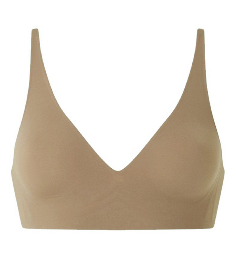 Seamless V-Neck Wireless Push Up Bra