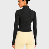 Long Sleeve Cropped Workout Yoga Jacket