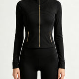 Long Sleeve Cropped Workout Yoga Jacket