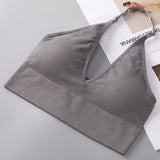 Deep V Sexy Halter Neck Backless Triangle Cup Wireless Bra