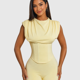 Detachable Corset Hourglass Waist Cincher Playsuit Two-Piece Set