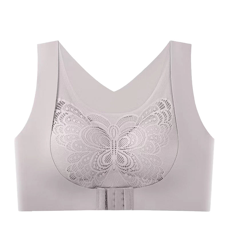 Seamless Front Buckle Push up Wireless Bra Correcting Hunchback