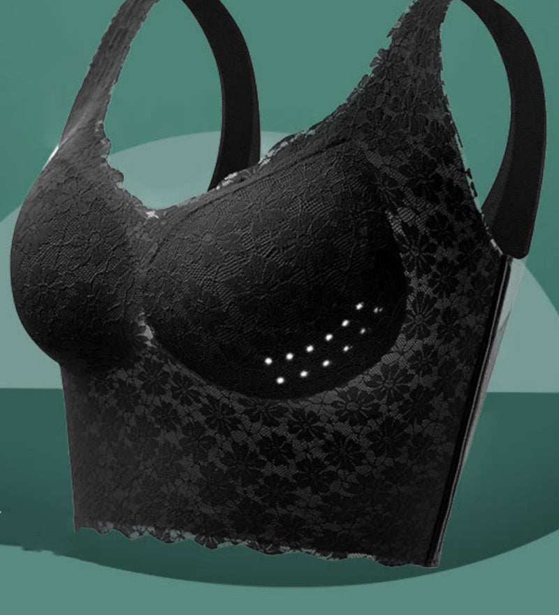 Plus Size Breathable Tank Top Push up Bra Side Smoothing