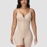Sorelyne® Lace Panel Full Body Shaper with Front Zipper