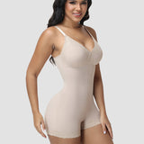 Sorelyne® Lace Trim Deep V Mid-Thigh Bodysuit Shaper
