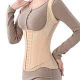 Girdles Colombianas Double Layer Tummy Control Steel Boned Waist Trainer Vest