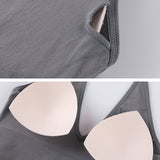 Deep V Sexy Halter Neck Backless Triangle Cup Wireless Bra