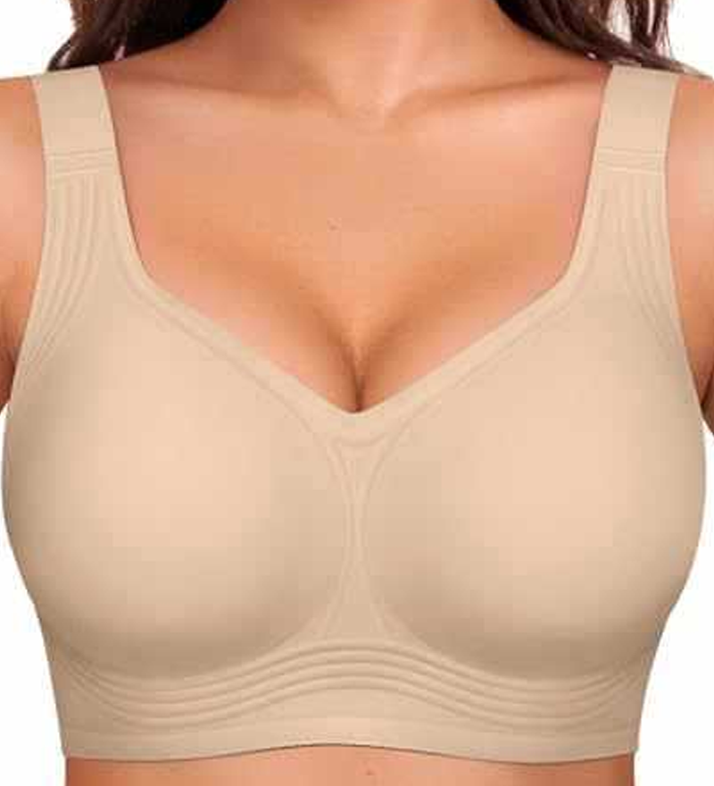 Seamless Wire-Free Full Coverage Push-Up Bra