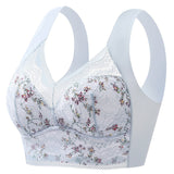 Full Coverage Elegant Floral Lace Push up Wireless Bra