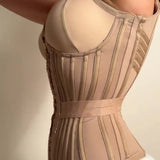 Girdles Colombianas Steel Boned Corset Top With Elastic Band