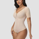 Sorelyne® Short-Sleeve Tummy Control Thong Bodysuit