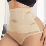 Cross High Waist Shaping Briefs Mesh Firm Control Stomach Panty