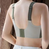 Seamless Contrast Color Wireless Soft Anti-sagging Push Up Sleep Bra