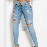 Sorelyne® High-Waisted Butt-Lifting Tummy Skinny Ripped Jeans