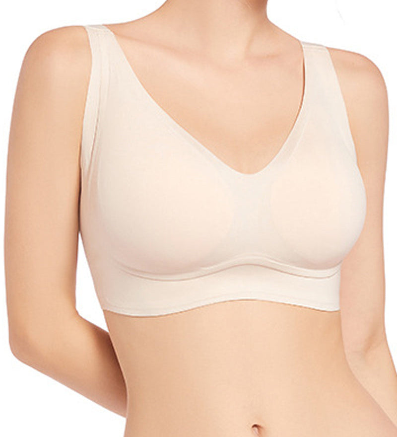 Smooth No Underwire V Neck Bra Seamless Full Coverage Comfort Push Up Bra