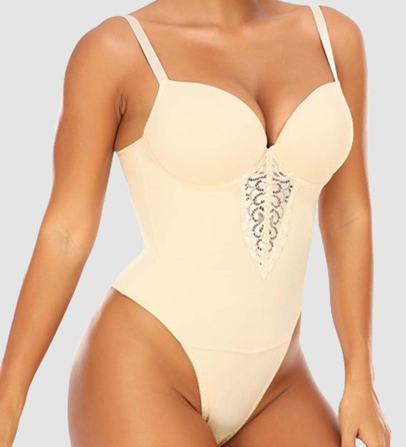 Backless Push Up Bra Waist Slimming Butt Lifter Thong Shapewear Bodysuit