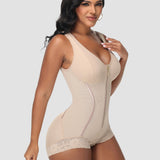 High Compression Full Body Tummy Control Zipper Modern Slim Bodysuit