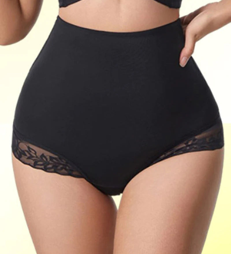 Lace Trim Tummy Control Shaping Shorts Sexy Thong Body Shaper Underwear