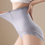 Ice Silk Seamless Tightening Waist Panties Hip Lift Breathable Shaping Briefs