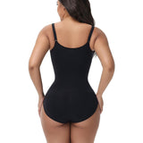 Sorelyne® Seamless Knit Tummy Control Bodysuit Spaghetti Strap Stretch Briefs Body Shaper