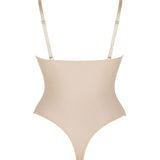 Sexy Mesh Shapewear Corset Backless Thong Bodysuit With Built-in Bra