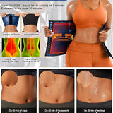 Women's Workout Sweat Waist Trainer Weight Loss Tummy Wrap Sports Belt With Buckle