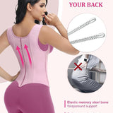 Waist Trainer for Women Body Shaper Corset Vest Tank Top with Steel Bones