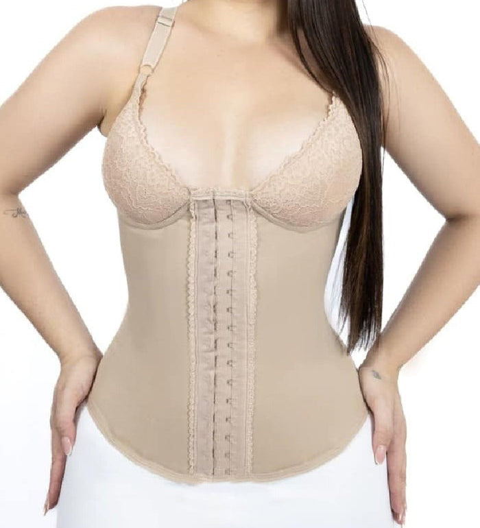 Sorelyne® Seamless Satin 18 Steel Bone Corset Vest Lace Cups Bustier Top