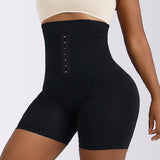 High Waist Stretchy Hourglass Buckle Belt Corset Butt Lift Shapewear Shorts