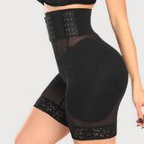 Women's Hourglass Corset Breathable Mesh Shaping Shorts With Sponge Pads