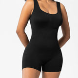 Women's Tummy Control Mid-Thigh Seamless Outerwear Bodusuit Shapewear