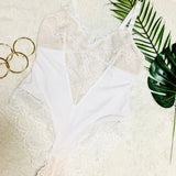 Sculpting One Piece Lace Shapewear Bodysuits