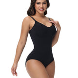 Sorelyne® Seamless Knit Tummy Control Bodysuit Spaghetti Strap Stretch Briefs Body Shaper
