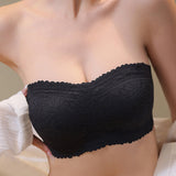 Women's Strapless Lace Non-slip Seamless Wireless Tube Top Bra