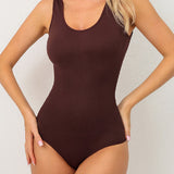 Tummy Control Scoop Neck Sculpting Thong Tank Top Shapewear Bodysuits